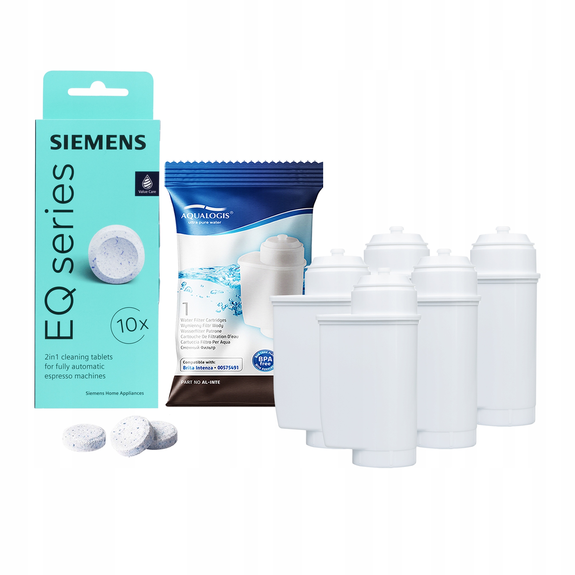5 x filtr vody AL-Inte pro kávovar Siemens čisticí tablety TZ80001