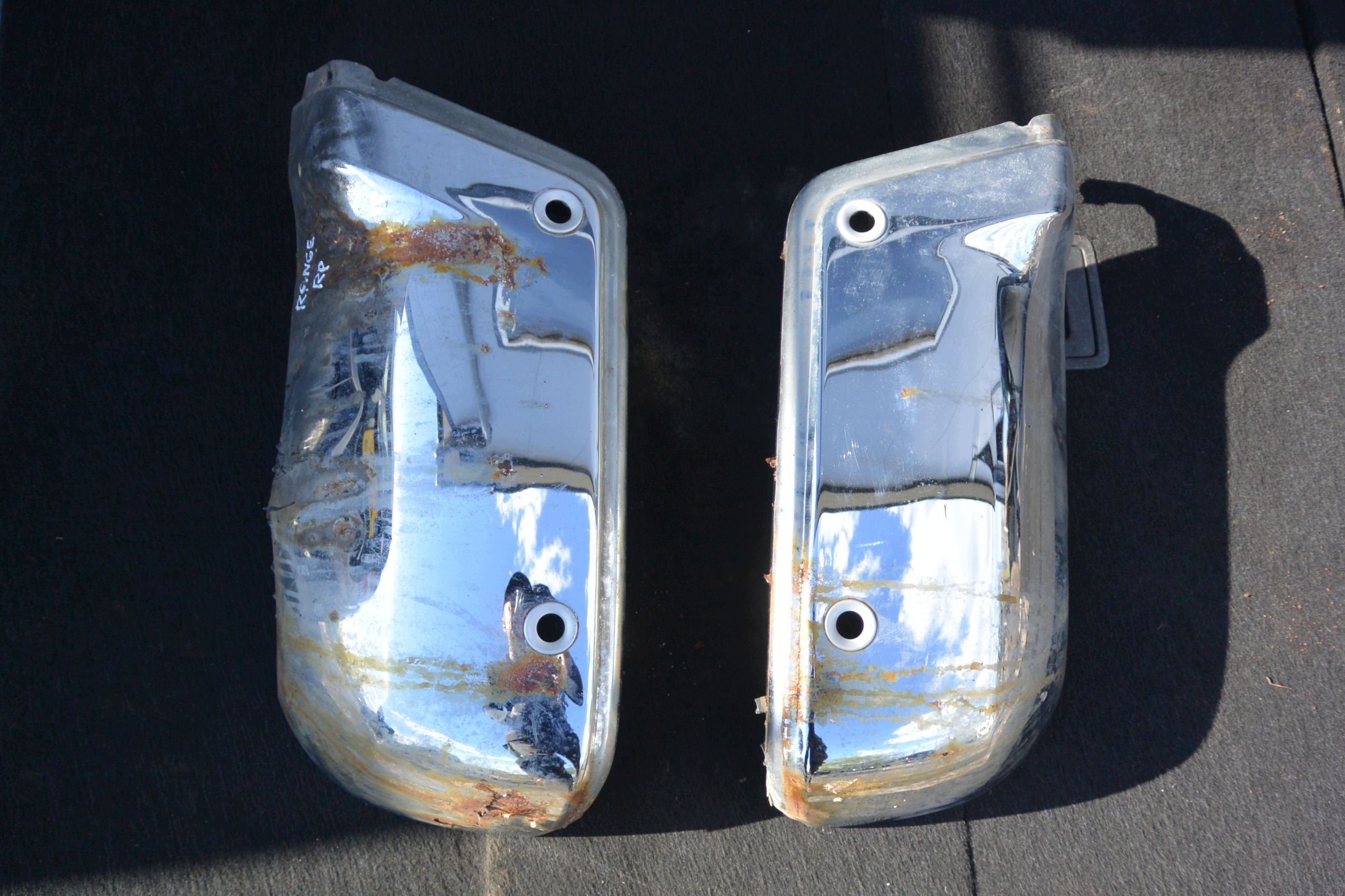 Ecke der Stoßstange rechts links heck PDC CHROM FORD RANGER V