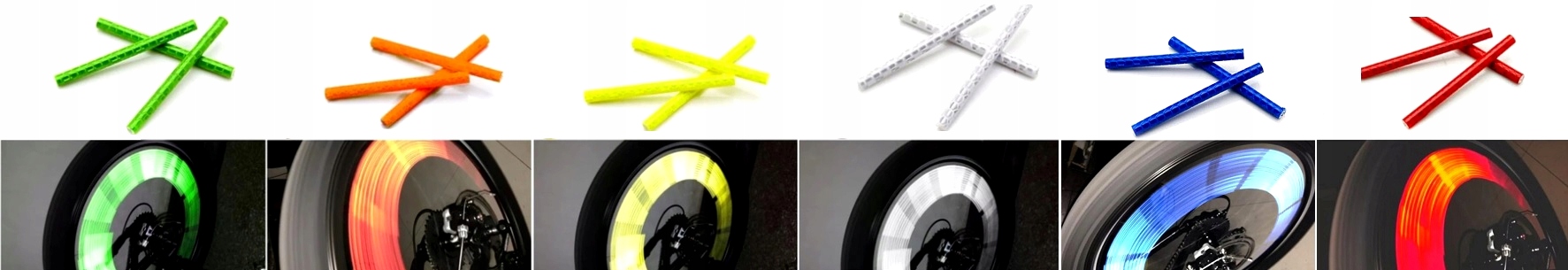 KOLOROWY ODBLASK NA ROWER ZESTAW ODBLASKOWY SZPRYCHY KOŁA KULKI DLA DZIECI Marka Inna marka
