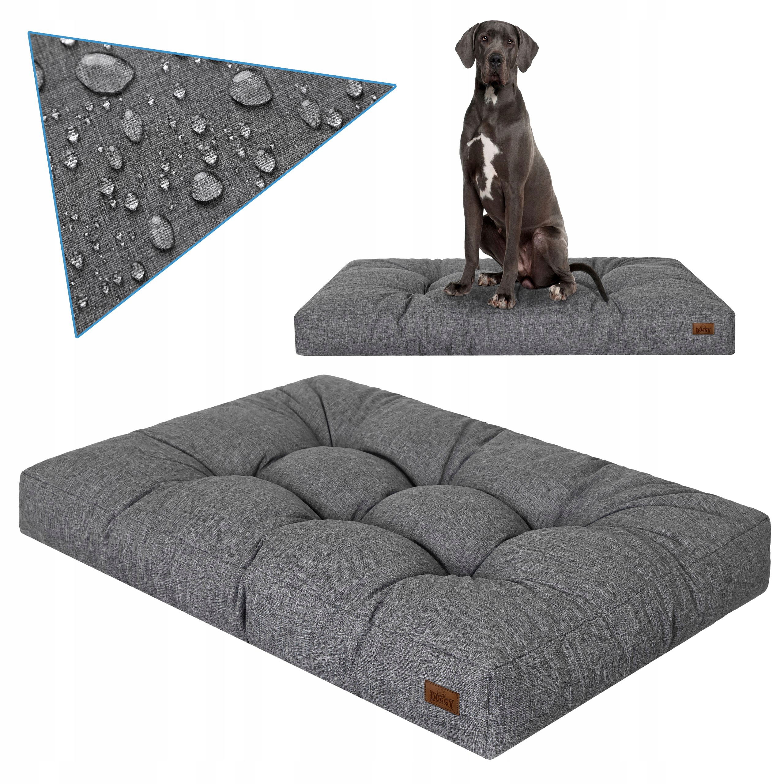 Levně Matrace pro psa, Pelíšek pro velké psy, Potah Grafitové XXL 130x100
