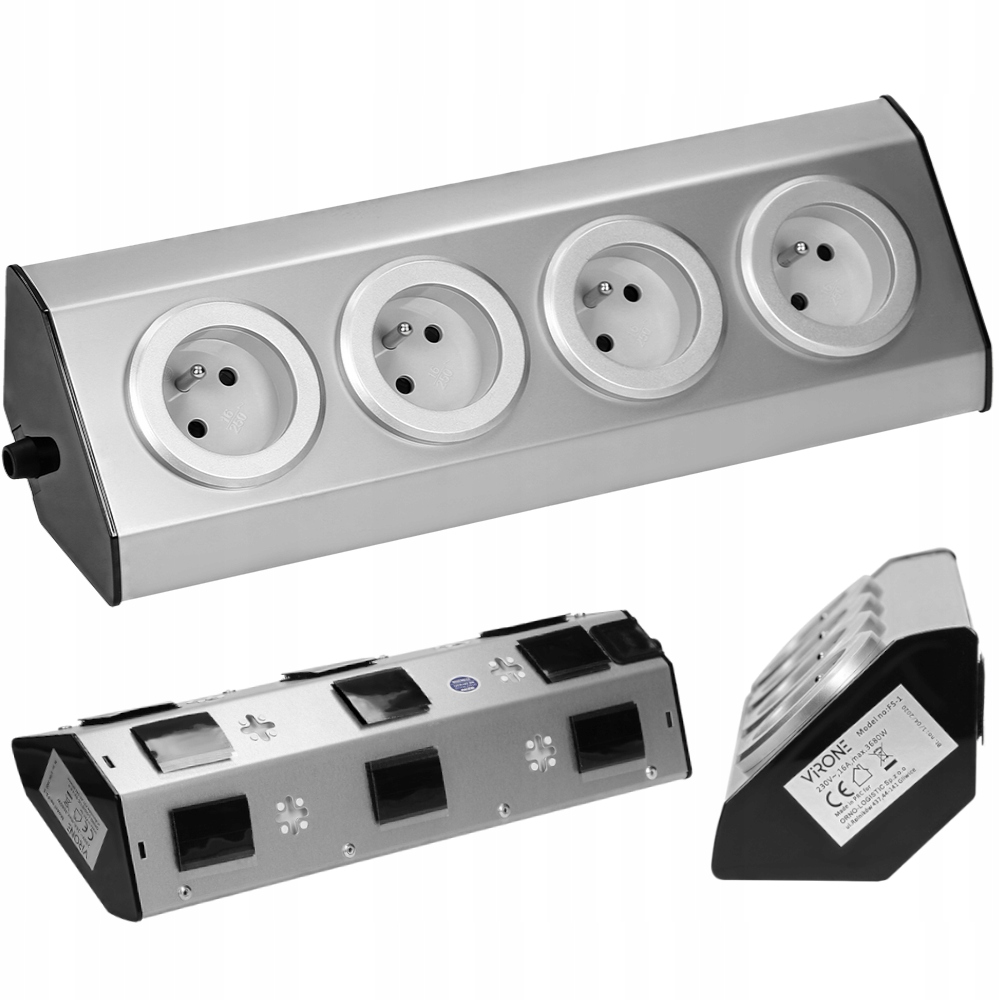 

Gniazdo Meblowe Kuchenne 4x2P+Z Stal Inox Virone