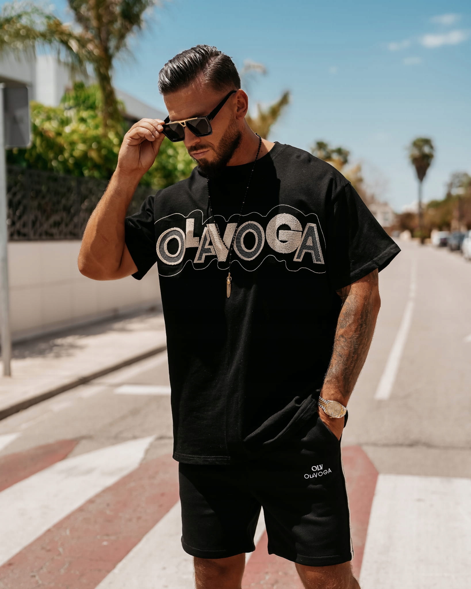 Pánské Tričko Convex O La Voga Černé XL