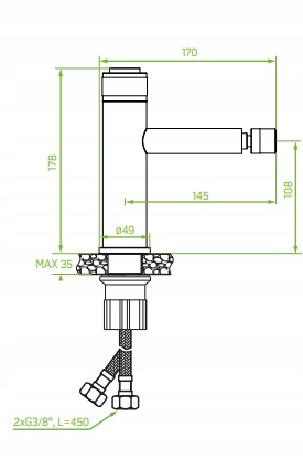 LAVEO VOLUMO BAV 032D BATERIA BIDETOWA CHROM EAN (GTIN) 5907791176806