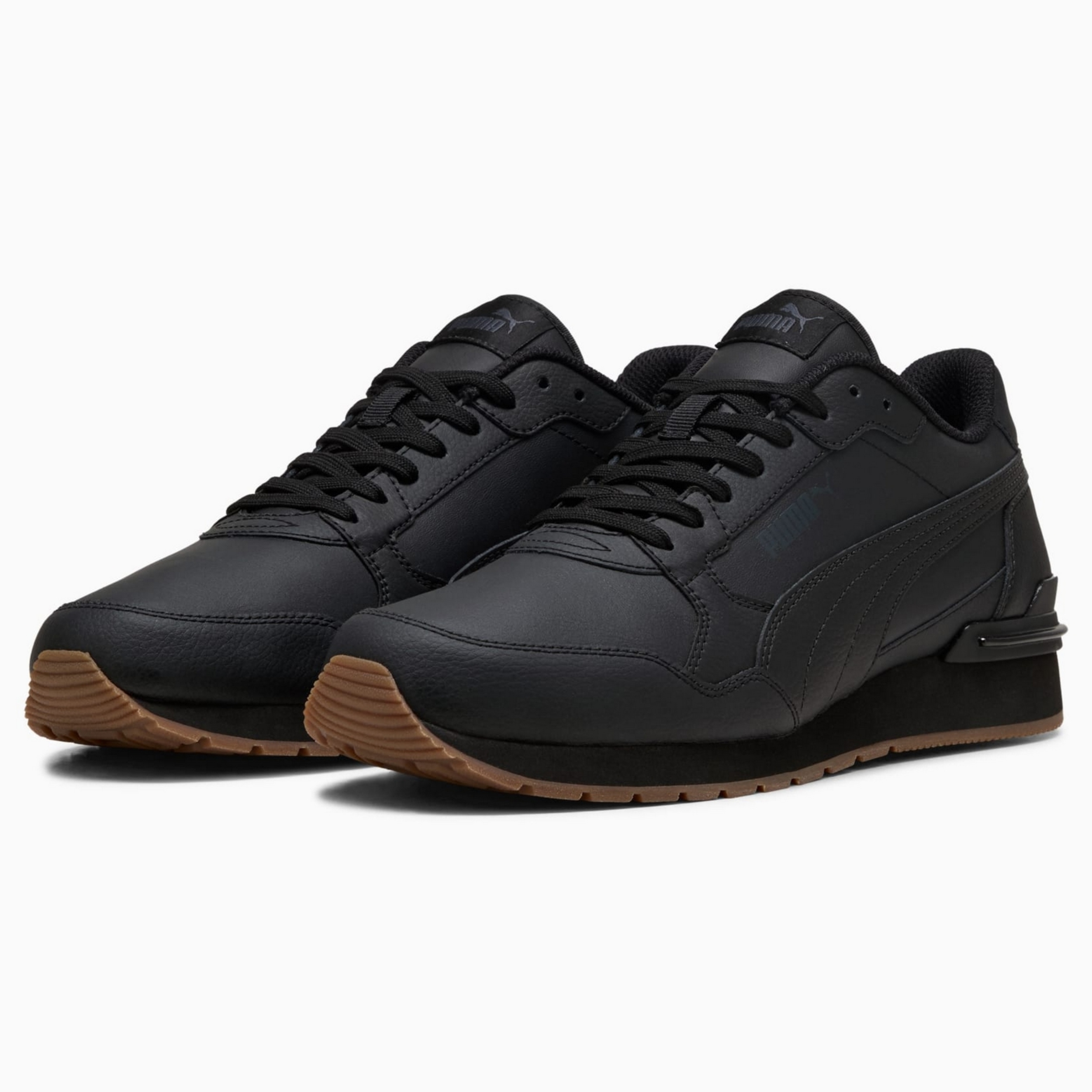 Pánské černé kožené boty Puma St Runner Přírodní kůže 399068 12 vel. 44