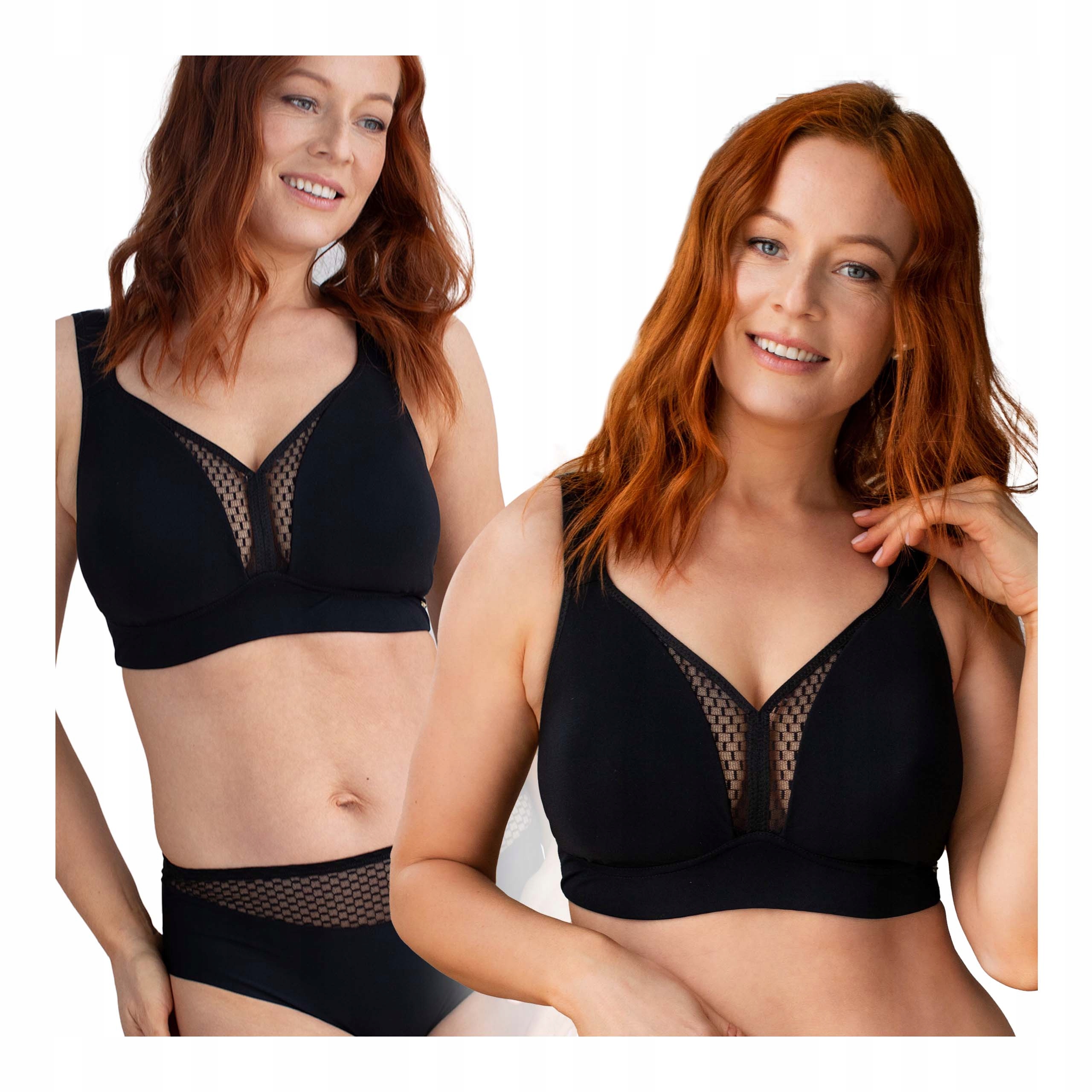 Dámská sportovní podprsenka bez kostic, černá, měkká podprsenka Kleo 85C