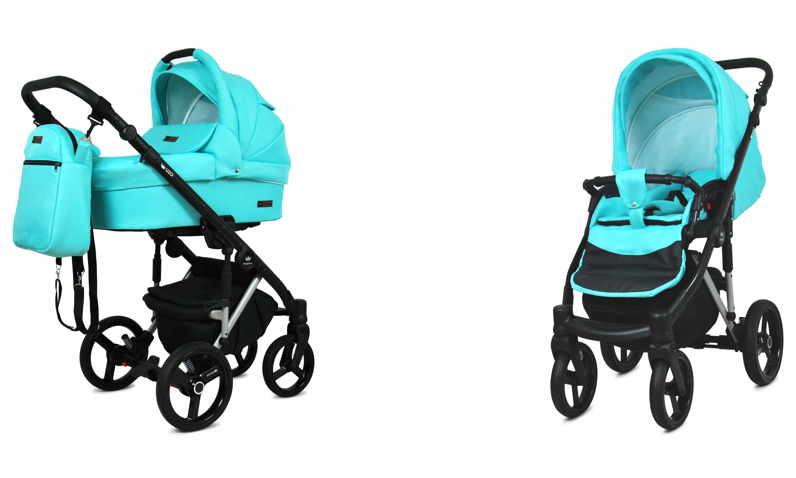 Wózek dziecięcy 2w1 BabyLux Uzo Alu gondola spacerówka spacerowy lekki