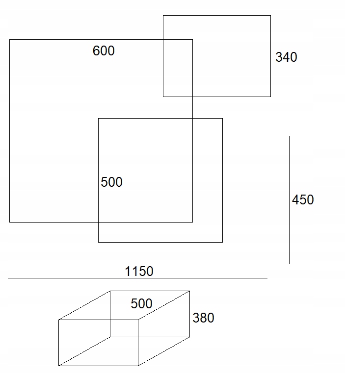 Konsola Loft Industrialna beton Szerokość mebla 60 cm