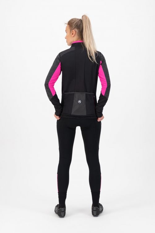 Getry rowerowe Rogelli Lds Bib Tight Glory Black/grey/pink Rozmiar L