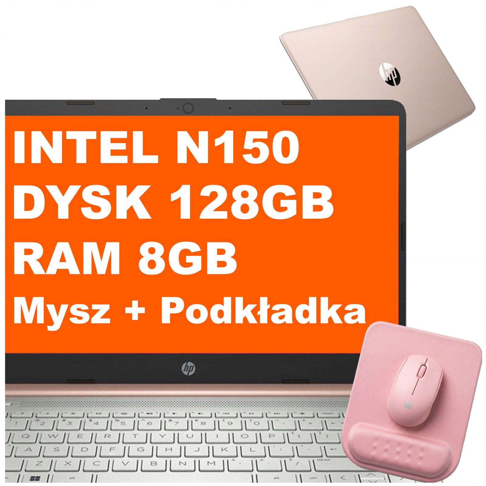 Laptop Hp 14-dq Intel N 8GB 128GB Intel Uhd 14"HD W11 Mysz Podkładka Różowy