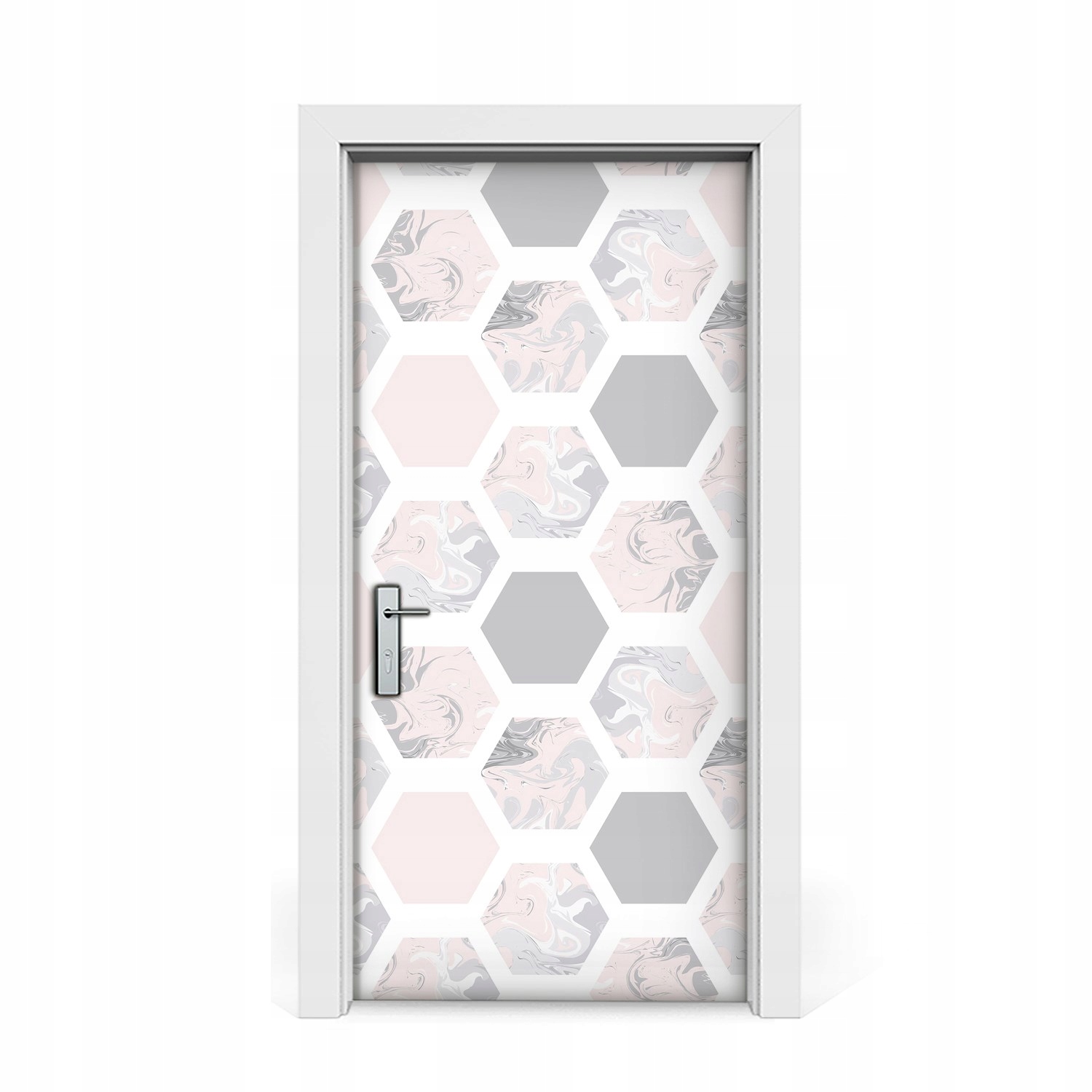 

Nalepka samoprzylepna na drzwi Heksagony 95x205