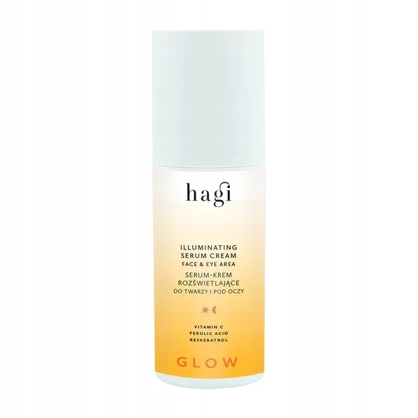 Hagi Glow, rozjasňující sérum-krém na obličej a pod oči pro den i noc,