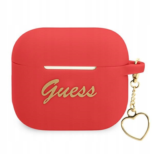 Guess GUA3LSCHSR AirPods 3 tok piros/vörös Silicone Charm Heart Collection