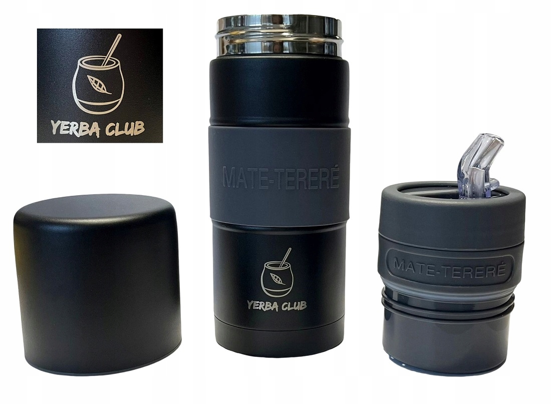 Levně Yerbomos All In One Matero Bombilla Yerba Club 500 ml černý