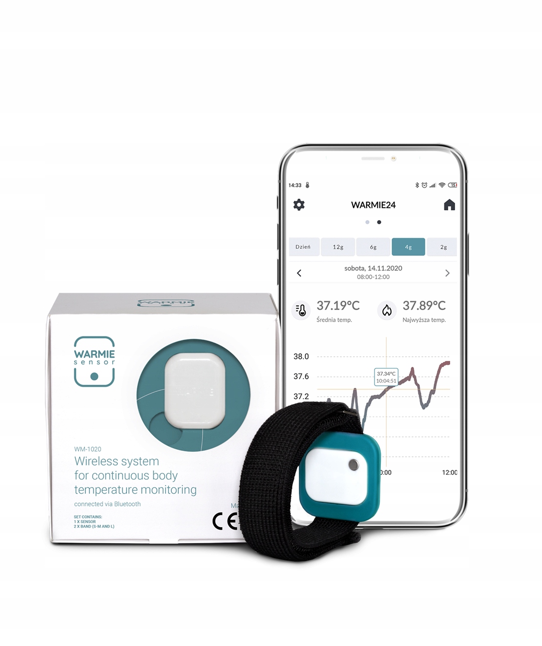 

Termometr do ciągłej kontroli temperatury Warmie