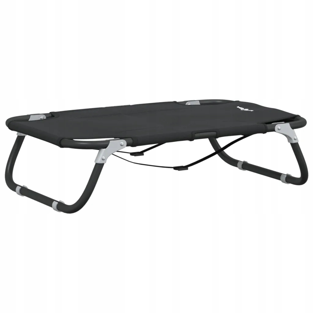 Levně Vyvýšené skládací Pelíšek pro psa z tkaniny Oxford, antracitová barva, 70x46