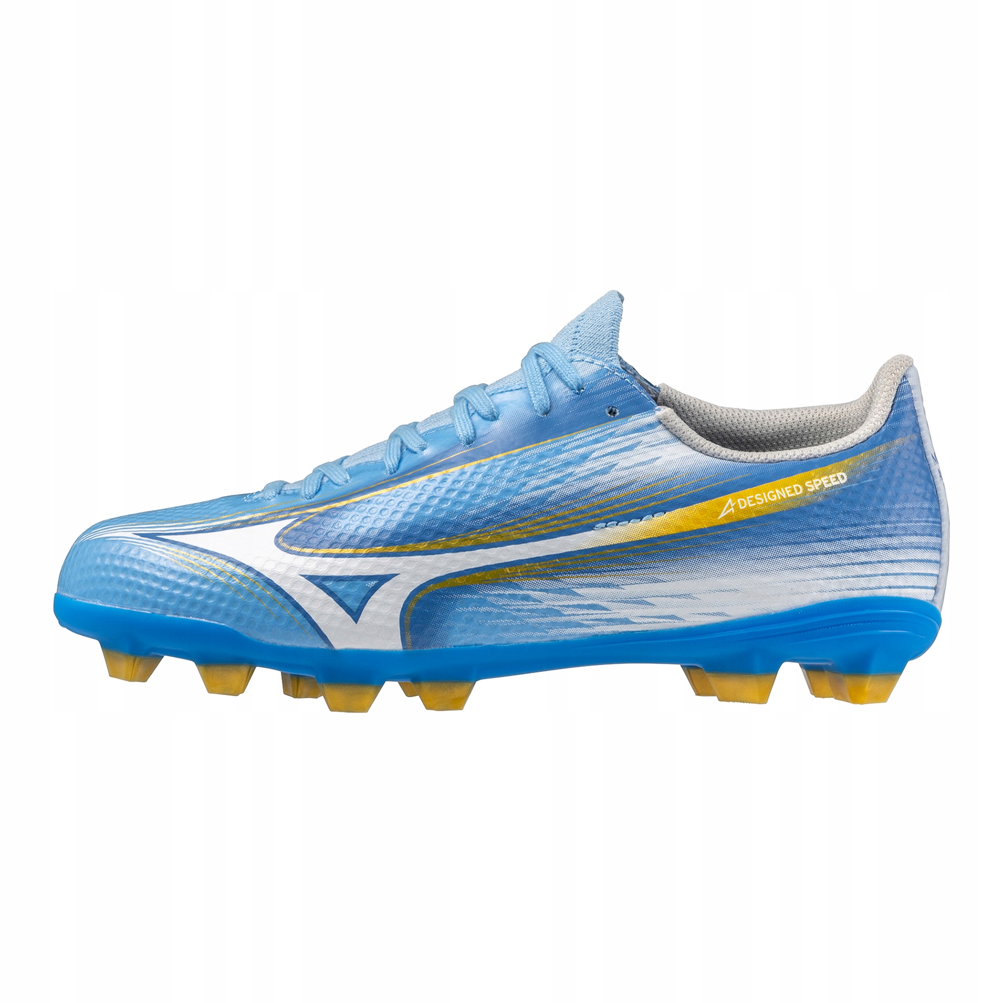 Fotbalová obuv Mizuno Alfa III Select Jr Fg celeste/bílá