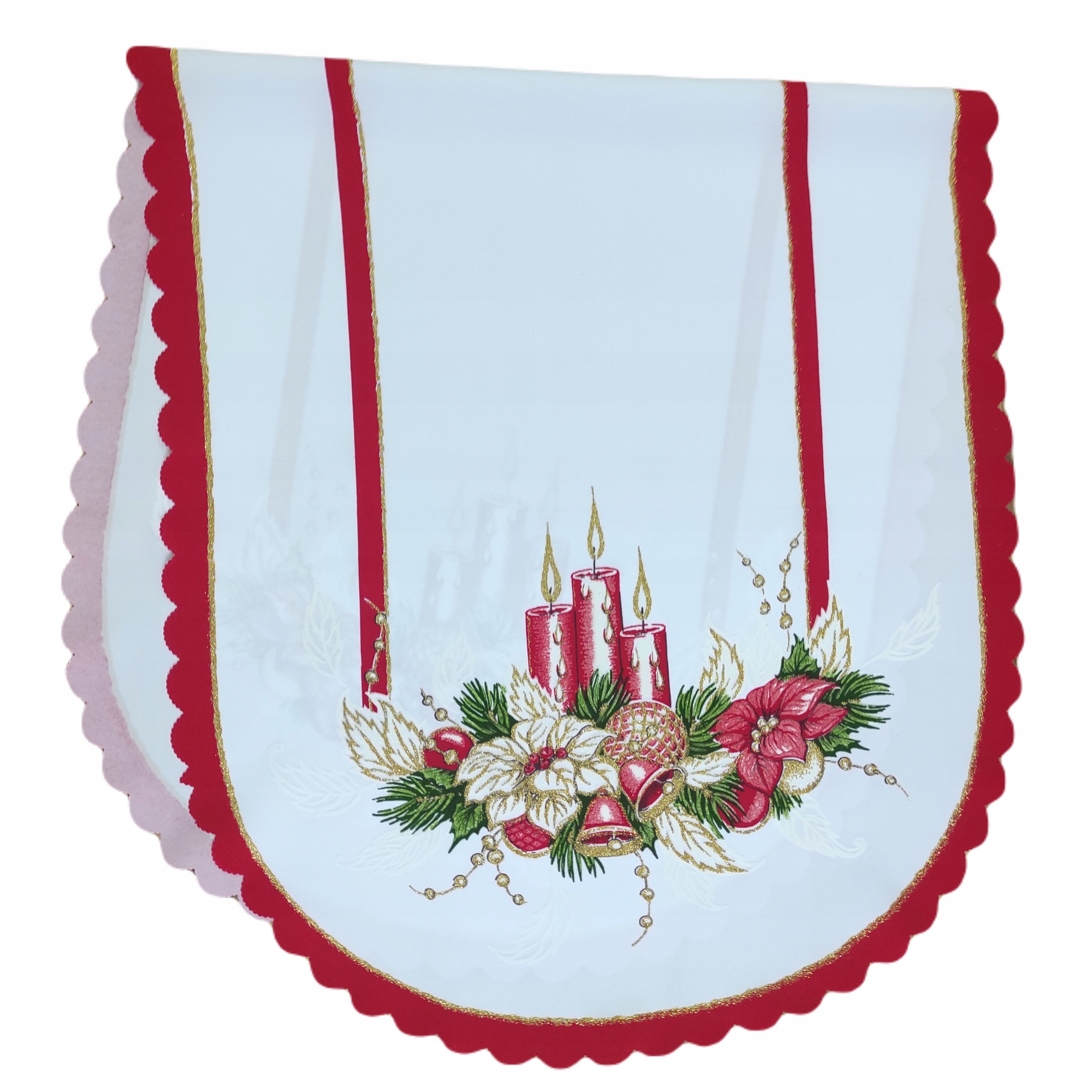 

Bieżnik Świąteczny 50 x 110 cm Świeczki czerwony