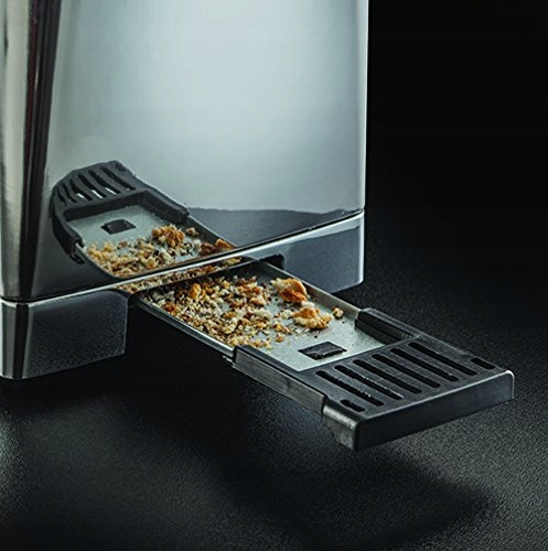 RUSSELL HOBBS Toster Długi Na 2 Kromki Szeroki Slot Stal Nierdzewna Szary — miniatura 5