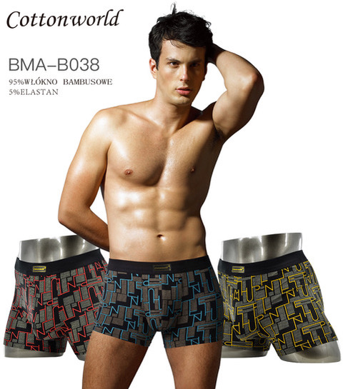 

Bokserki Męskie bambusowe Cotton world -L 3szt.