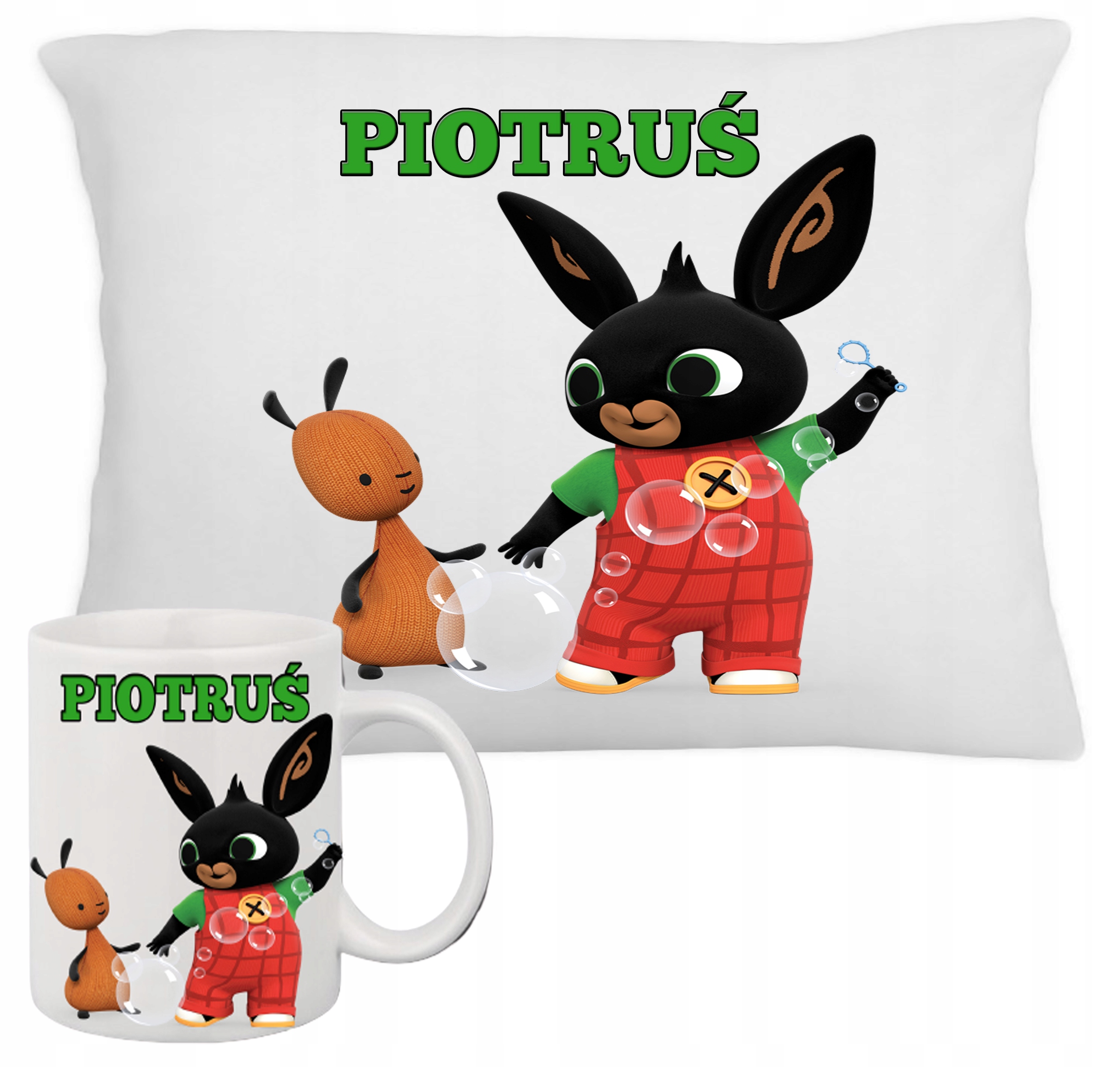 

Poduszka Kubek Królik Bing Flop +imię