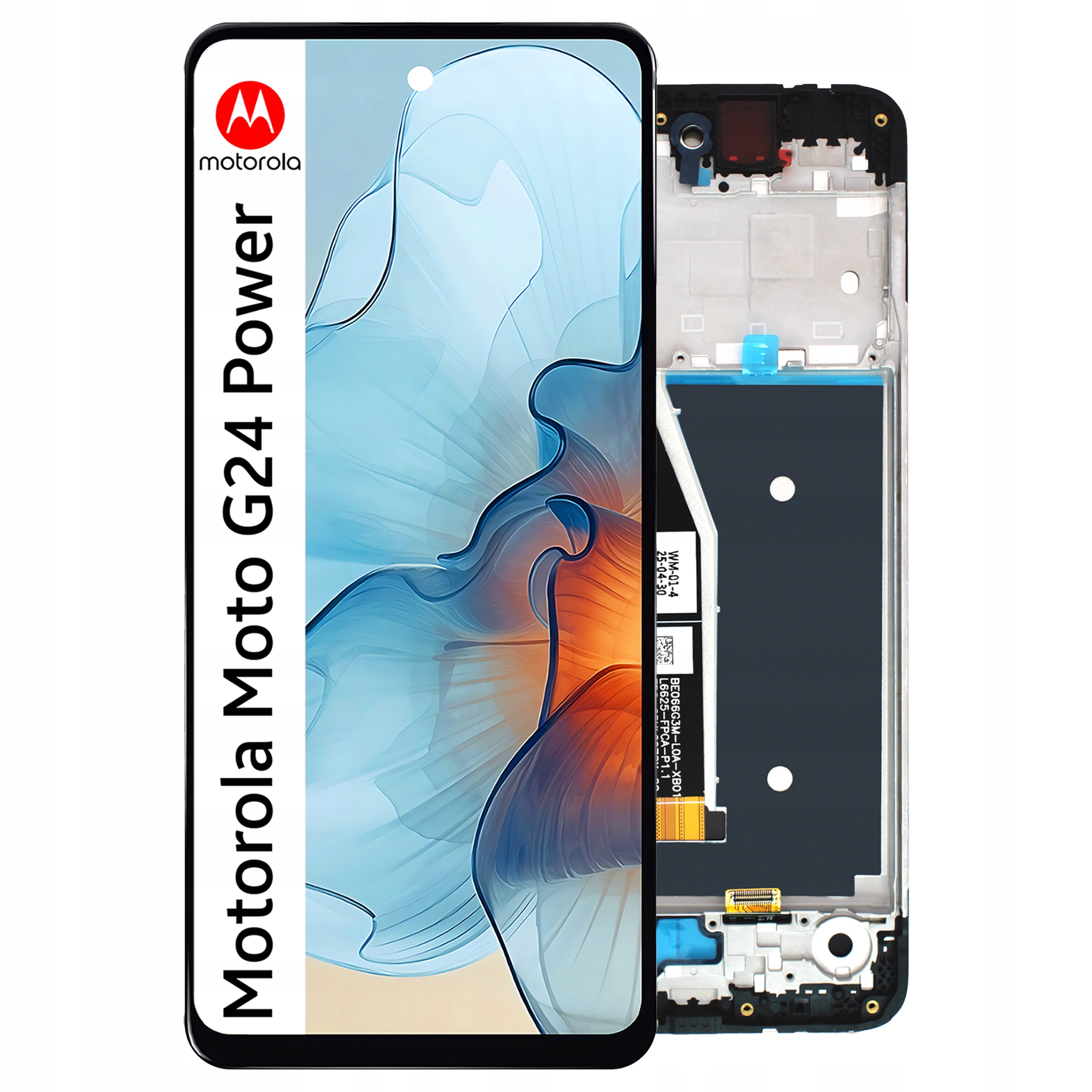 LCD displej pro Motorola G24 Power Displej Rámeček Rychlá matice