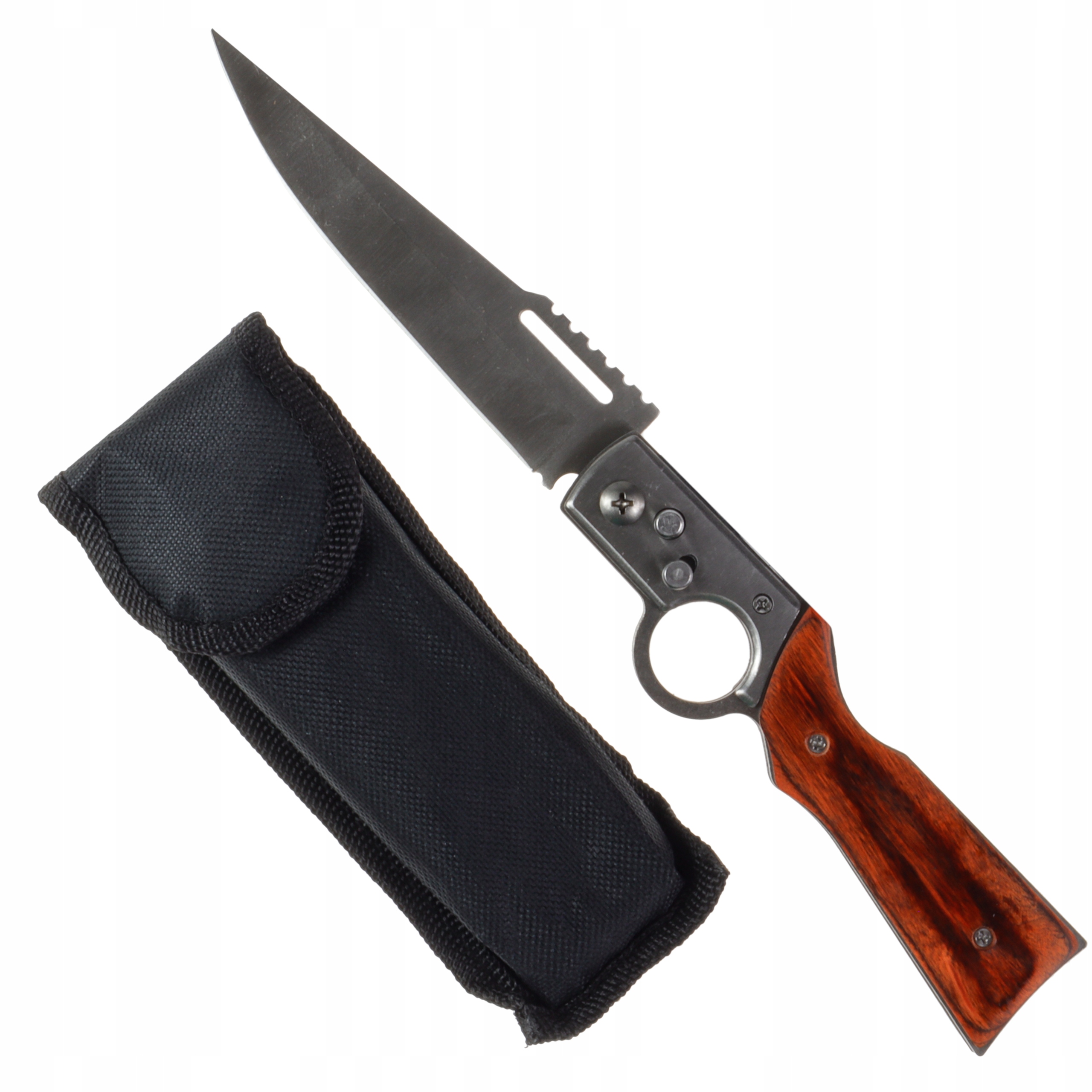 Scyzoryk nóż 21 cm turystyczny blokada automatyczny kabura etui