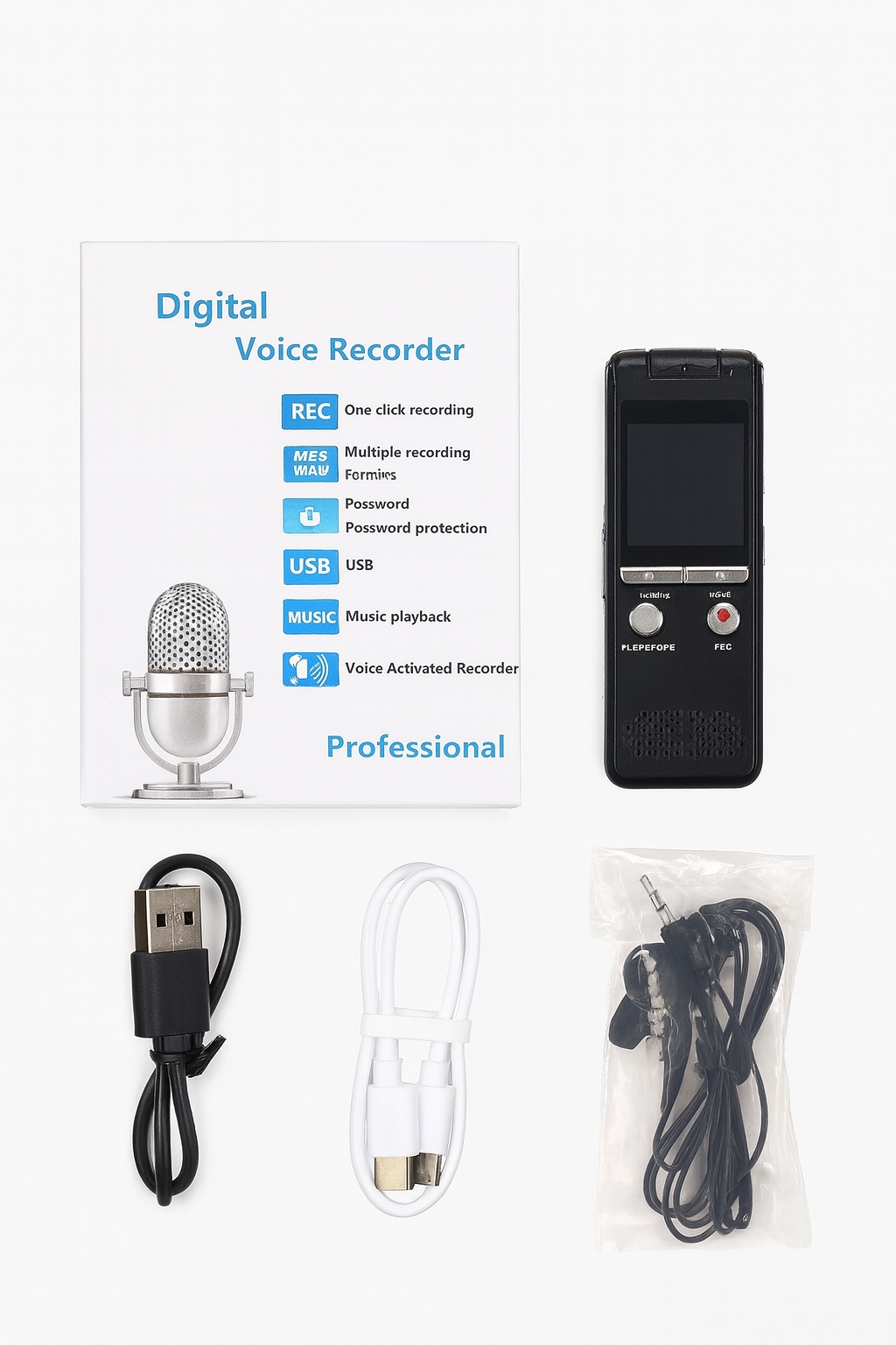 Dyktafon cyfrowy Digital Voice Recorder MP3/WAV Usb z mikrofonem