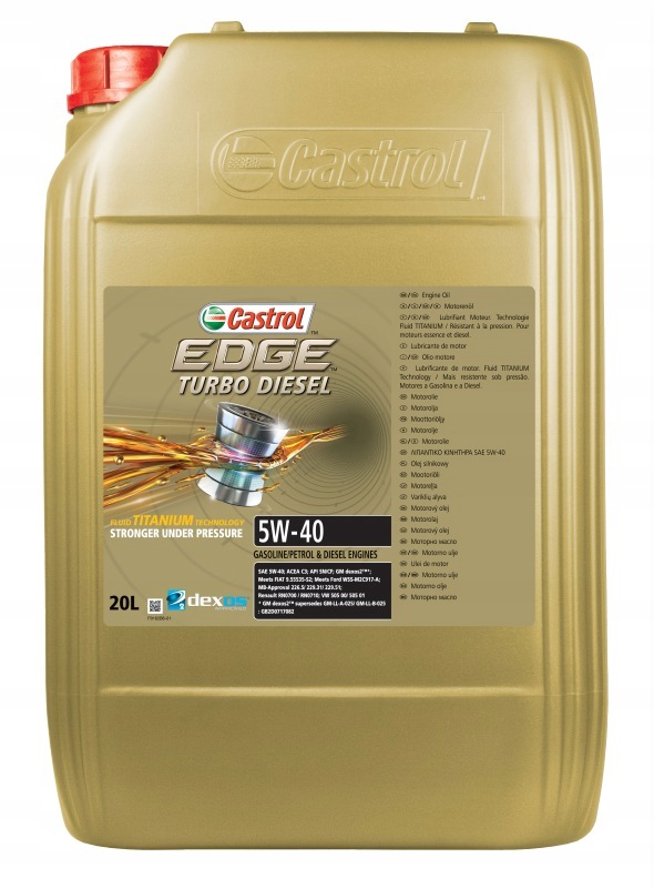 Castrol Olej 5W40 20L Edge Turbo Diesel Titanium C3 Sn/cf 505.00 505.01