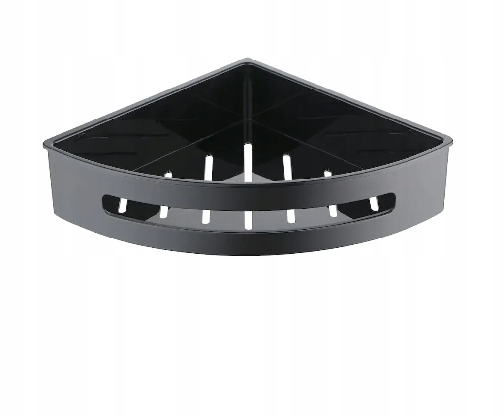 Košík Stella rohový 20,5x20,5x5,5 černý matný plastová vložka černá