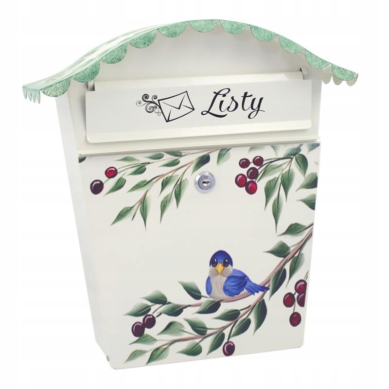Skrzynka Na Listy Ręcznie Malowana Ptak