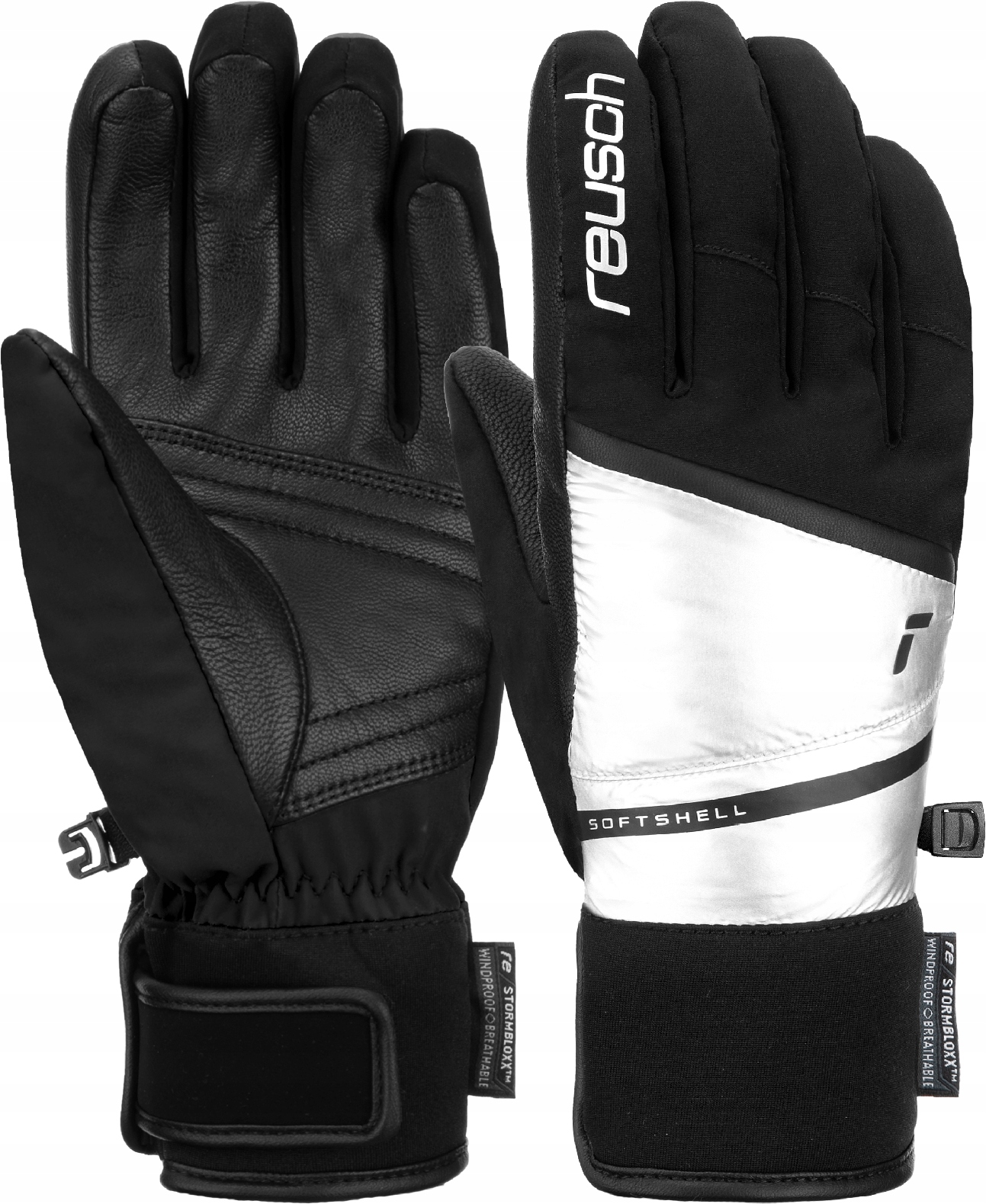 Damskie Rękawice Narciarskie Reusch Tessa Stormbloxx r. 7 S blk/silver