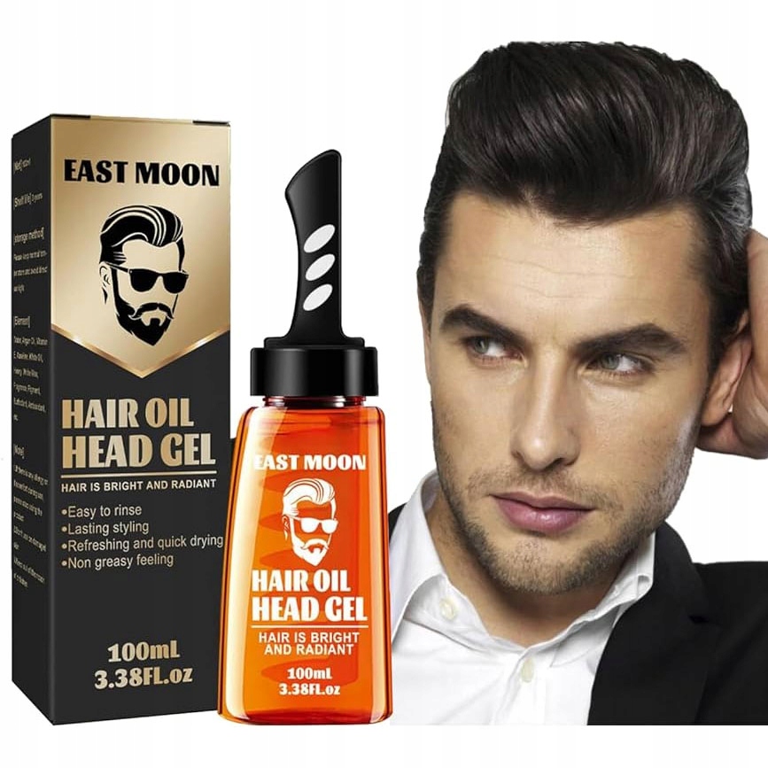 East Moon Hair Oil Gel 100ml - Gél na vlasy s hrebeňom