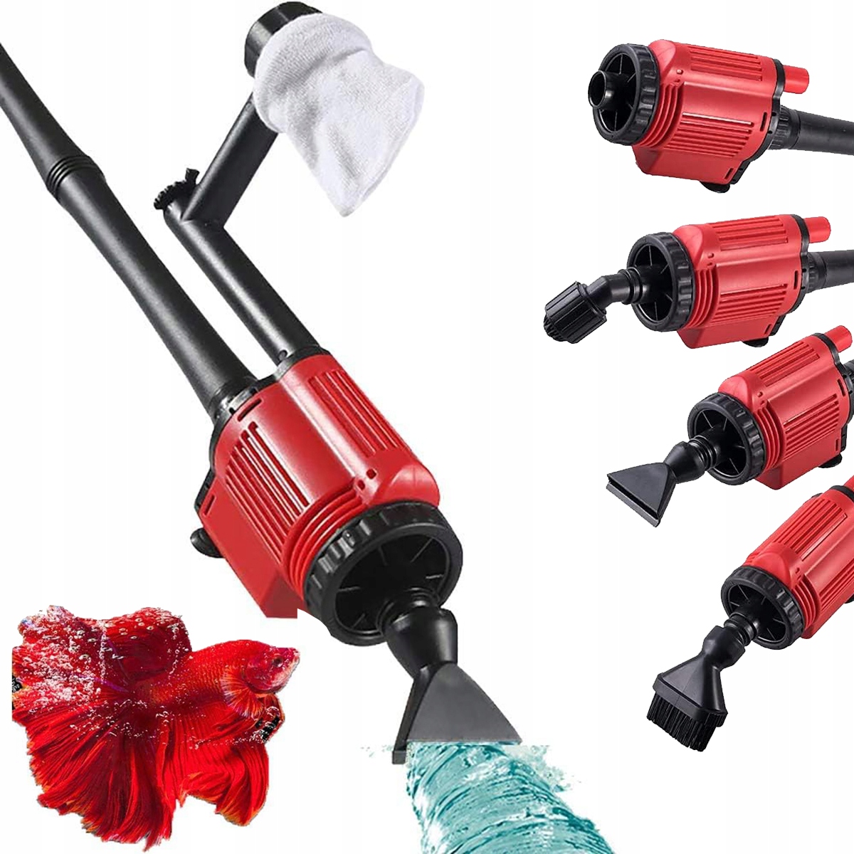 Levně Elektrický Vysavač Do Akvária 6V1 220V 28W 1800L/H