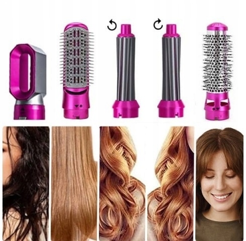 SUSZARKA PROSTOWNICA 5W1 LOKÓWKA ZESTAW DO STYLIZACJI I MODELOWANIA WŁOSÓW Moc 1000 W