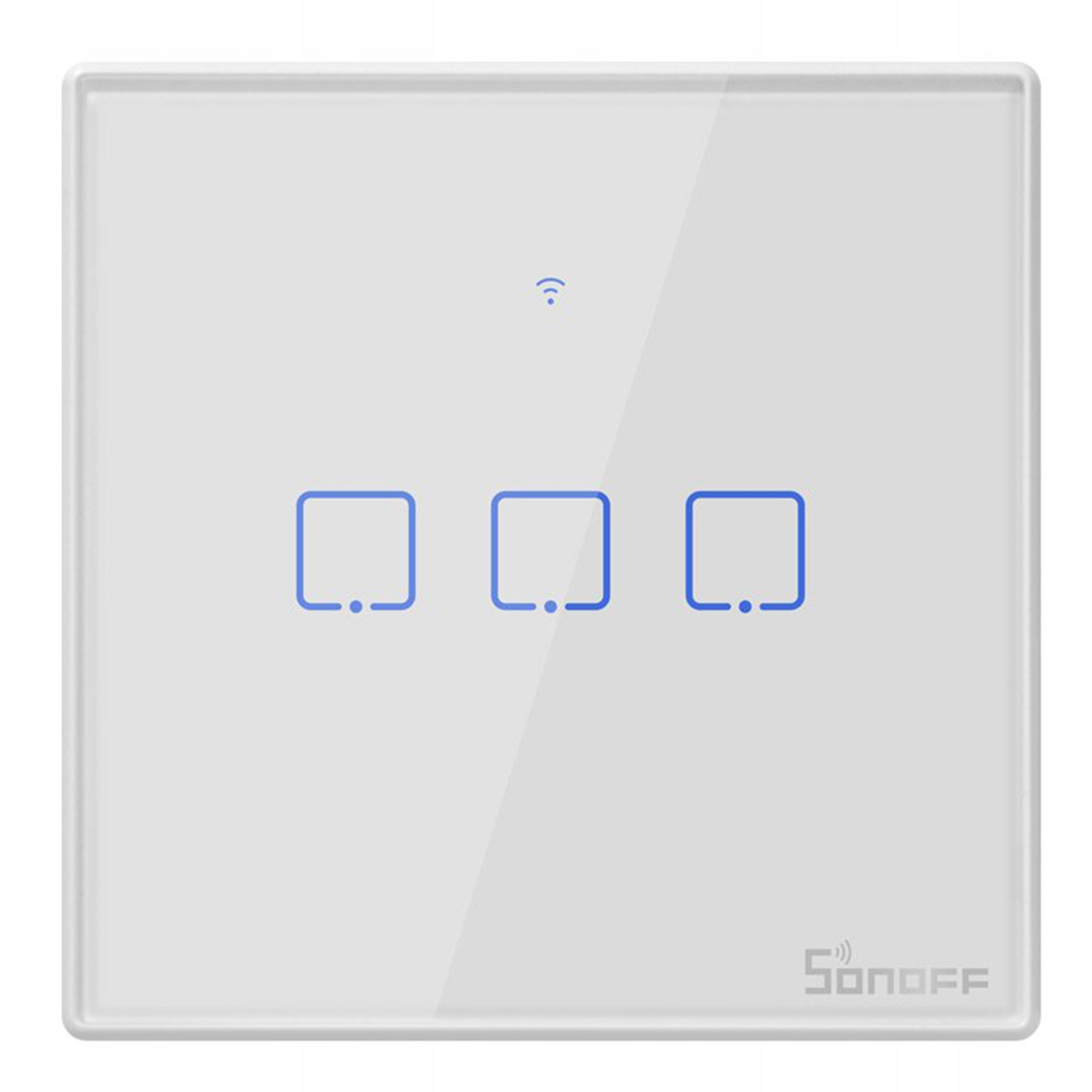 SONOFF T2EU3C-TX SZKLANY DOTYKOWY WŁĄCZNIK ŚWIATŁA WIFI + RF 433 3-KANAŁOWY