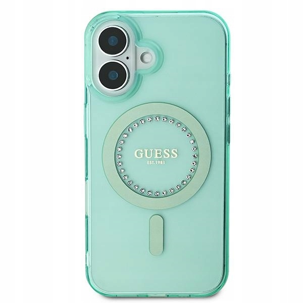 Pouzdro Guess pro iPhone 16, obal MagSafe Zirkony pouzdro zadní krytka slim