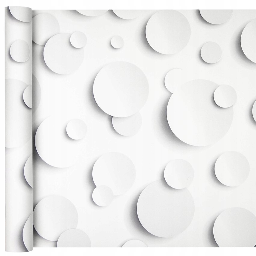 

Tapeta w Koła Kółka Grochy Dziecięca Szara 3d