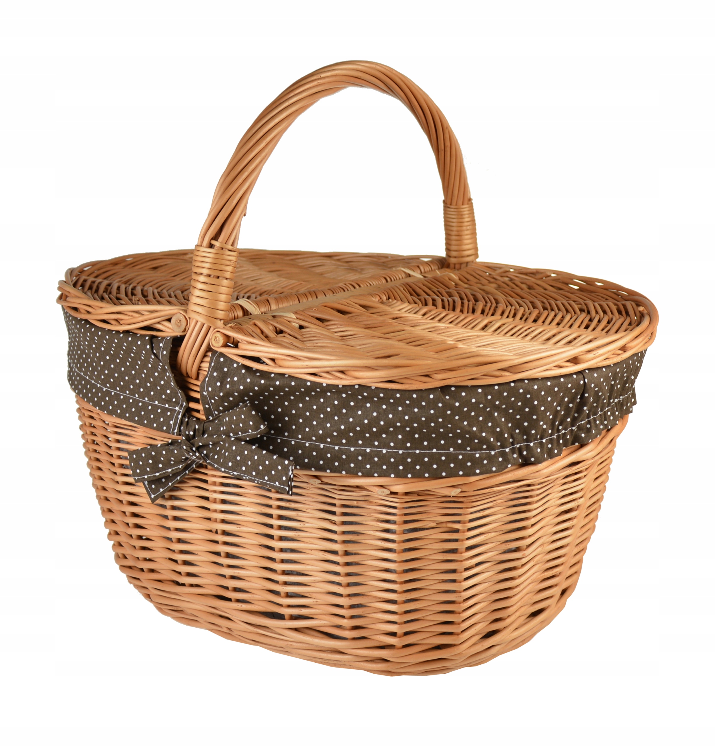 KOSZYK NA PIKNIK wiklinowy kosz PIKNIKOWY DUŻY