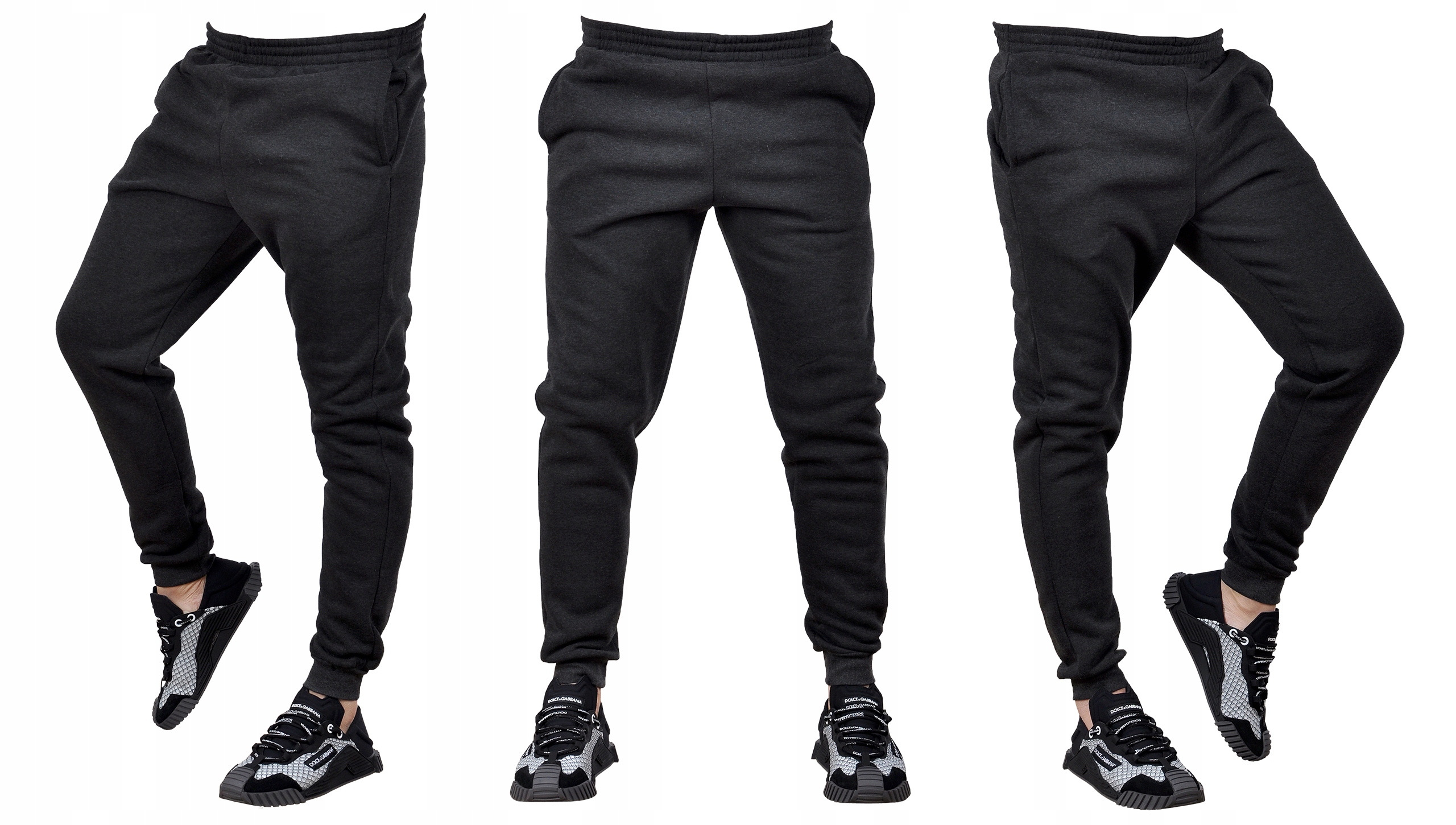 Y09 r. L MĘSKIE SPODNIE DRESOWE JOGGERY GŁADKIE Marka Fk_fashion