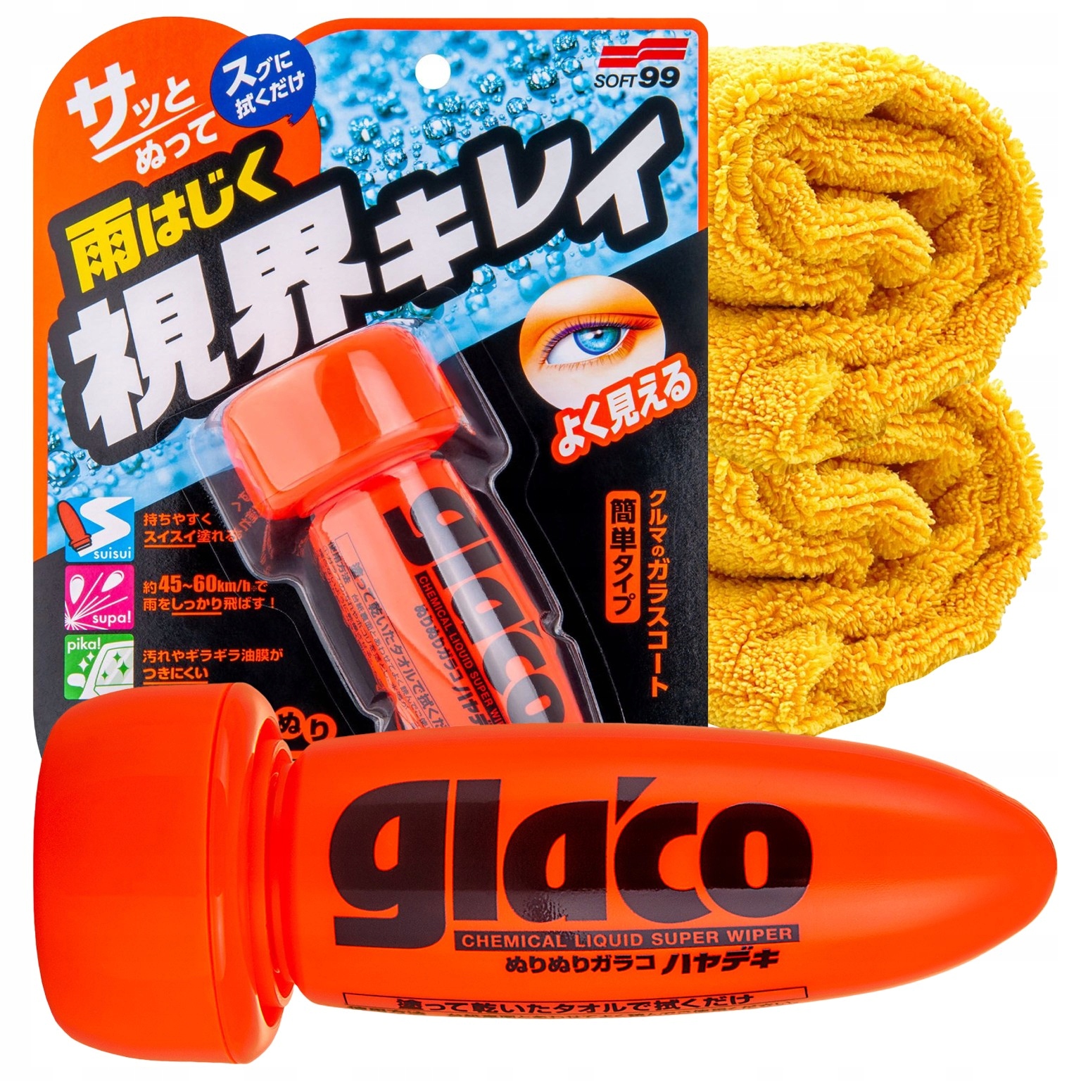 Płynna wycieraczka Glaco Roll On Instant Niewidzialna Trwała 75ml Soft99