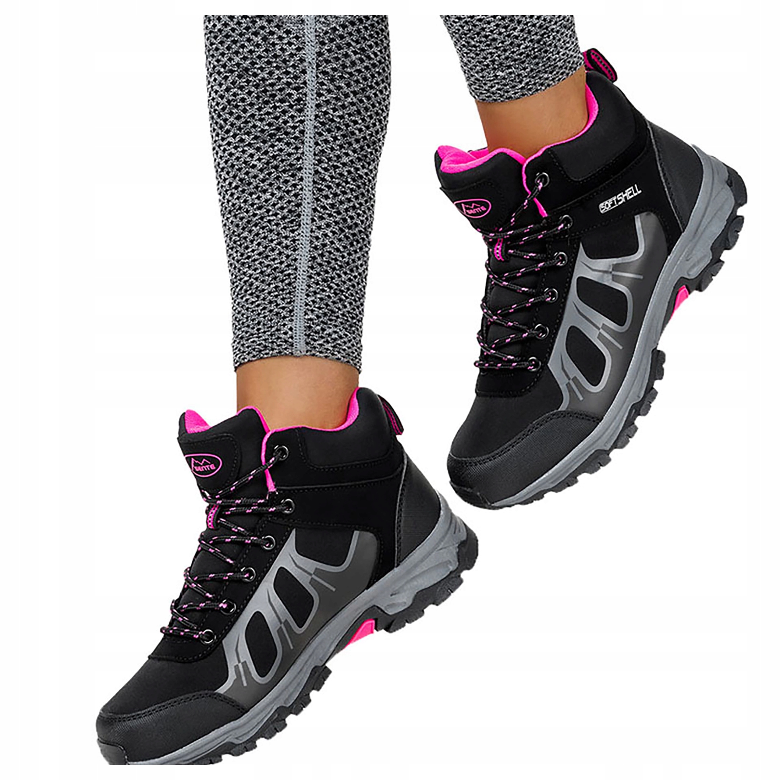 Dámské sportovní Trekingové boty Prodyšný Softshell Černé Pohodlné velikost 38