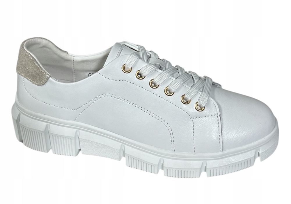 Tenisky Polobotky Dámské Goodin GD-PI2604 VEL.41 Kůže Bílá Lico