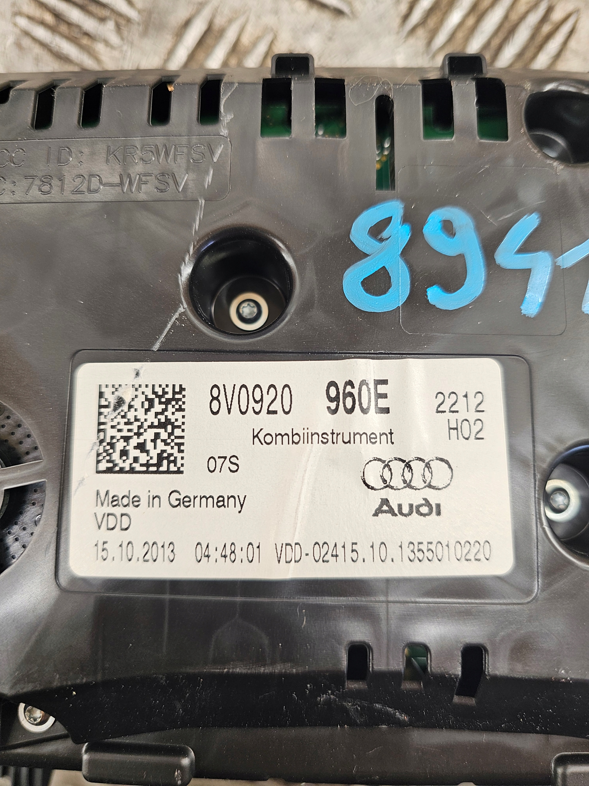 budíky obal 8V0920960E AUDI A3 8V 1.6TDI