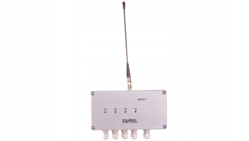 Radiowy wyłącznik sieciowy czterokanałowy 230V 4Z 16A zasięg 350m IP56