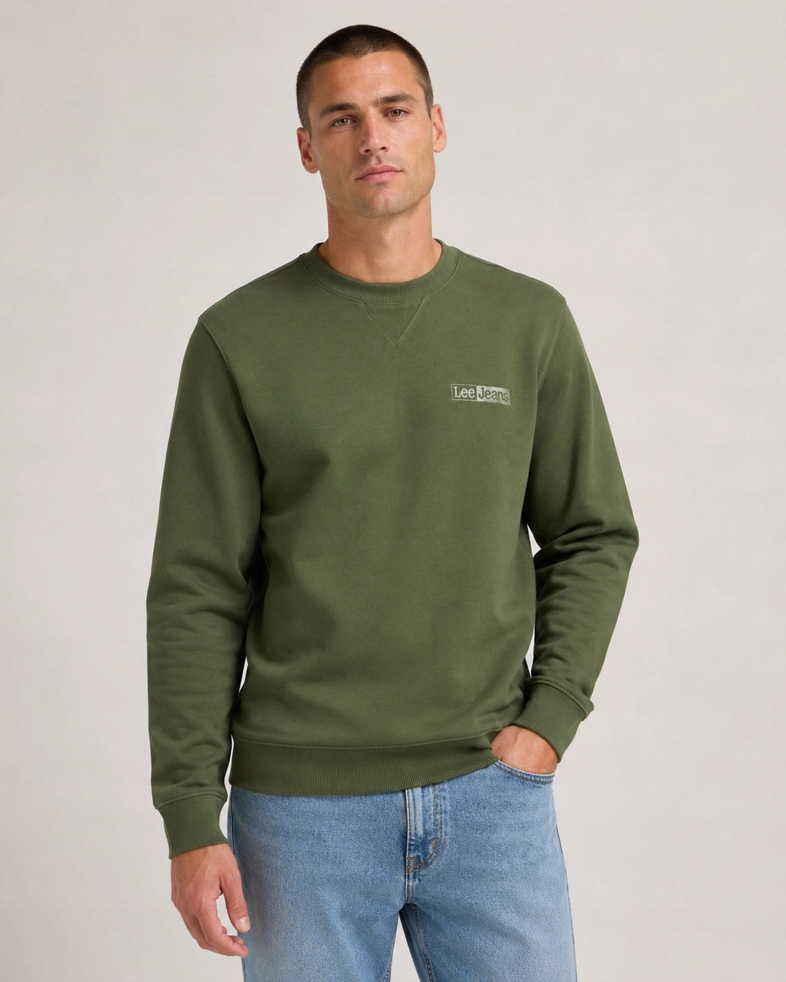 Pánská mikina Lee Small Logo Sws Mercantile Green 112378758 XL