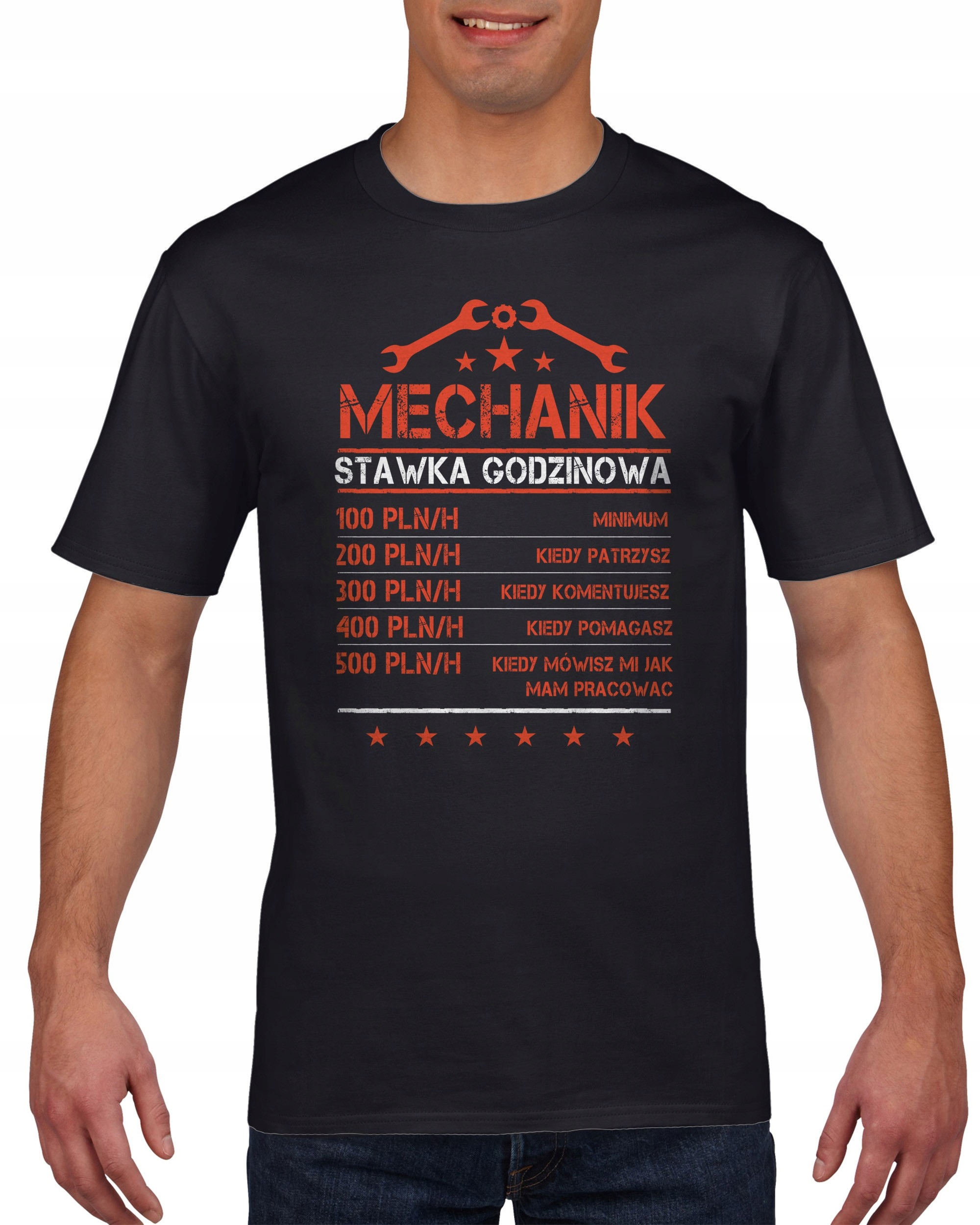 

Koszulka męska Mechanik stawka godzinowa XL
