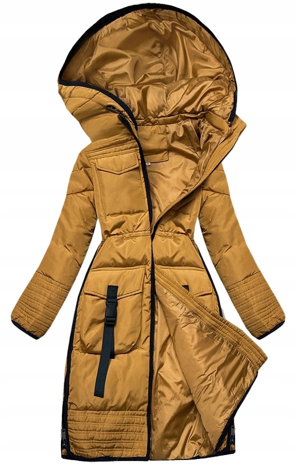 Zimní Bunda Kapuce H1071 Žlutá XXL (44)