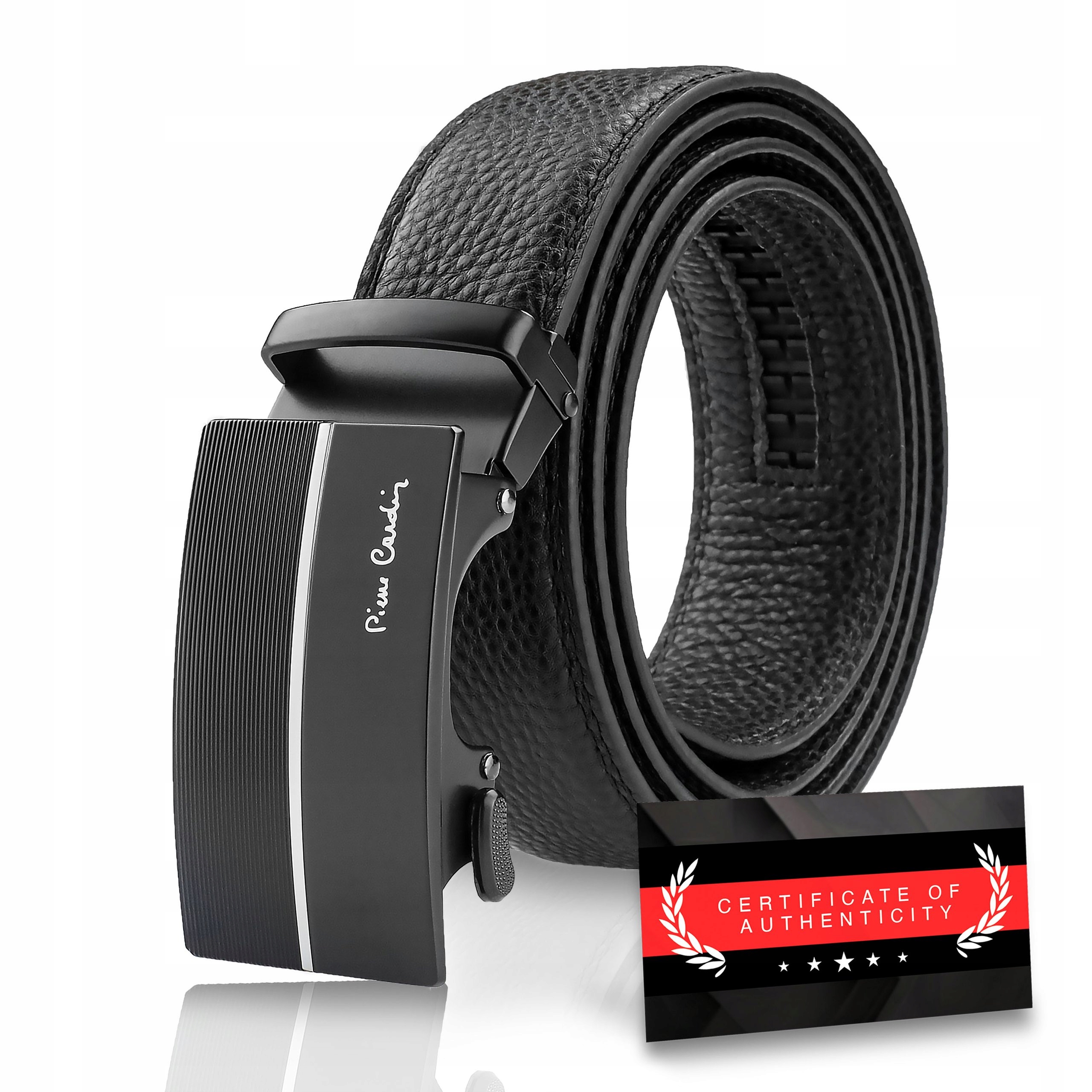Kožený Opasek Pánský Automatický Pierre Cardin Černý 120 Certifikát