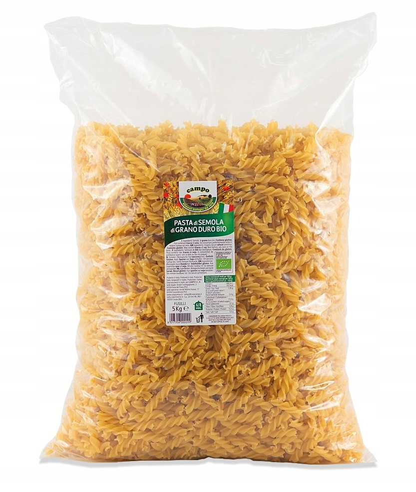 Levně Těstoviny Fusilli Bio 5 kg