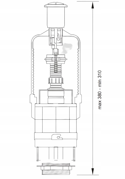 Zawór spustowy spłukujący spłuczki WC uniwersalny Rodzaj do WC